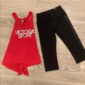 BUNDLE VICTORIA’S SECRET KNOCKOUT CROP  AND TIE BACK TOP❤️❤️❤️❤️